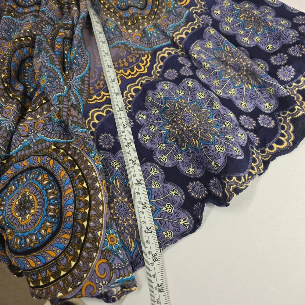 Jook Goods Plus Size Paisley Smocked Strapless Maxi‎ Dress Boho Festival